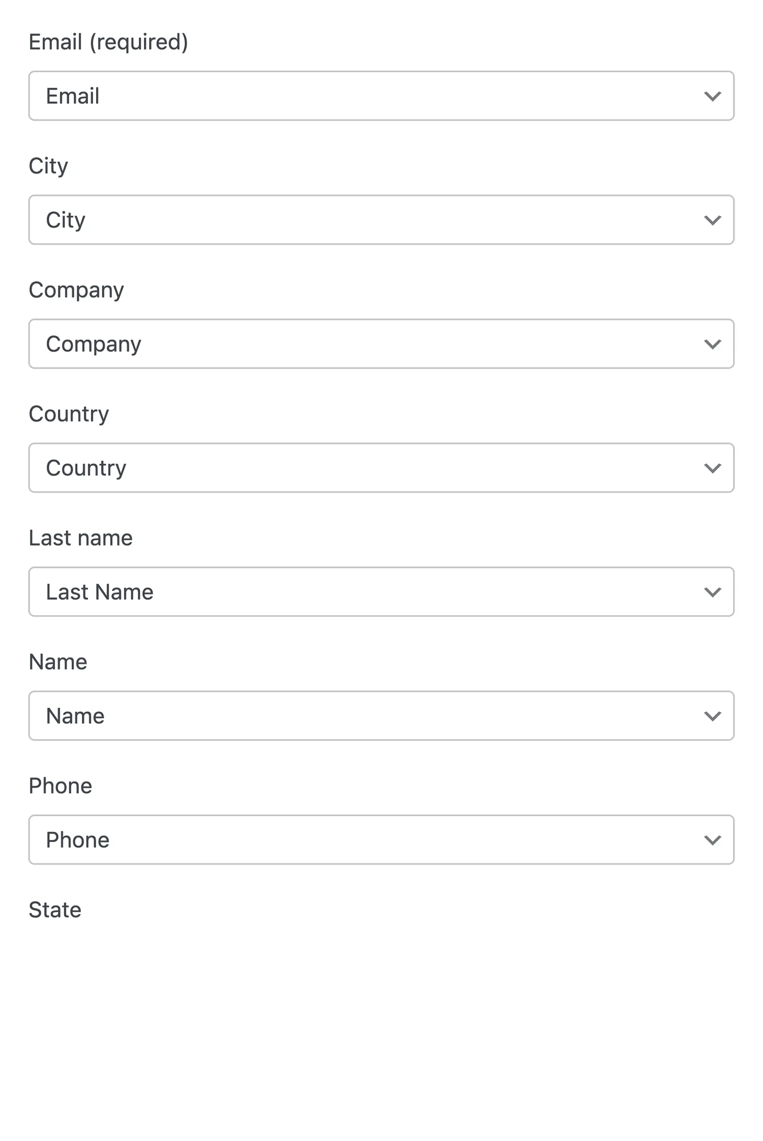 Field mapping: each MailerLite field paired with a WPForms field.